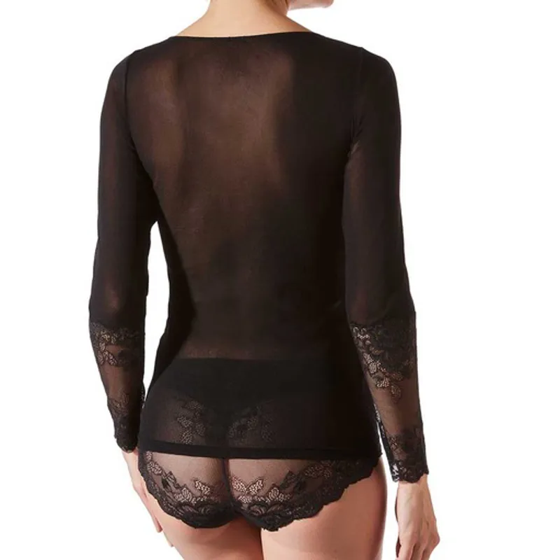 Janira Greta Camisole Long-sleeve in Black-1